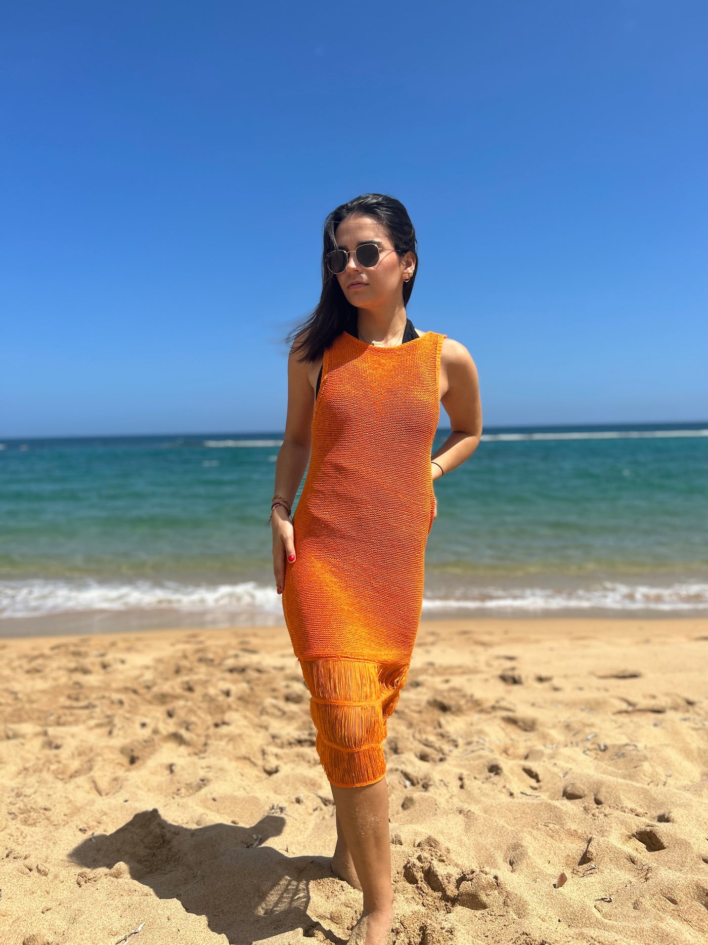 Fringe Trim Dress