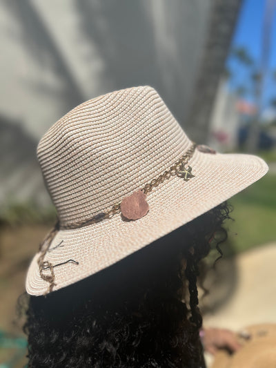 Starfish Charm Straw Hat