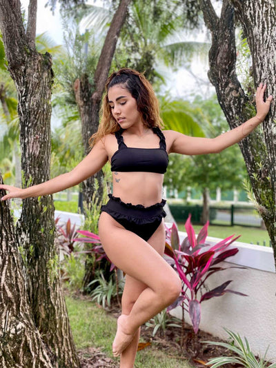 HIGH WAIST RUFFLE BIKINI