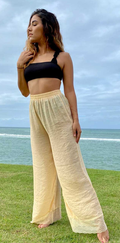 LACE PALAZZO PANTS